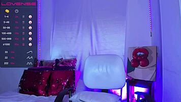 Julieta venus gets wet sucking that dildo on webcam like it's a real cock babe