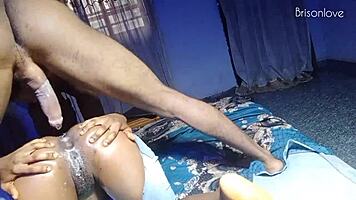 busting curvy neighbor's submissive asshole in doggystyle with huge black cock