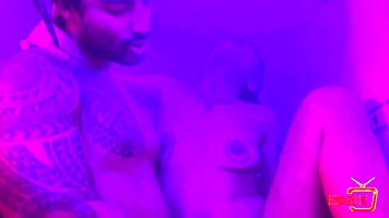 Black guy fucks in shower