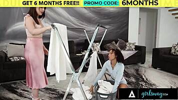 petite brunettes alexis tae and lumi ray indulge in risky 69 affair with shaved pussies