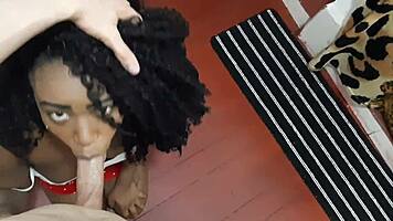 Latina Babe Stops Cleaning To Take Cum Inside