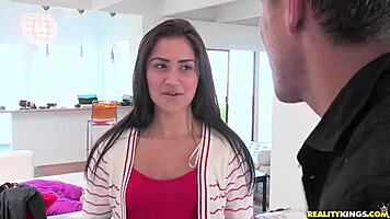 Blonde brunette lesbians kiss and lick pussy