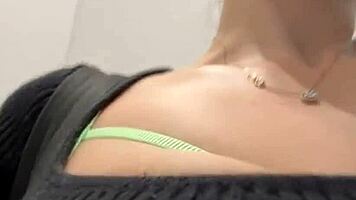 Picking up an 18-year-old stranger on the street who agrees to rough fuck for money with blowjob and cowgirl