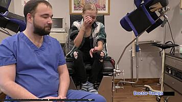 hey dr tampa, how's ava siren's 1st gyno exam going with that petite blonde?