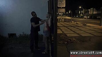 teen girl gets tied up for her first outdoor hardcore fuck