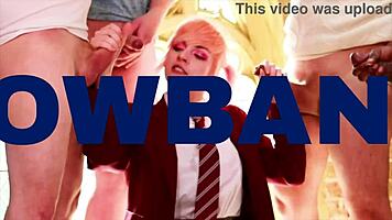 Girl Next Door In Lingerie Gives Sloppy Blowjob!