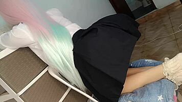 Xxx Cosplayer Stepdaughter's Tight Pink Pussy Stays Virgin