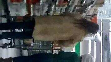 we spotted this cute teen 18+ shaking her ass in tight jeans during a hidden candid moment