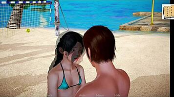 My new family episode features a homemade game with redhead and brunette teens.
