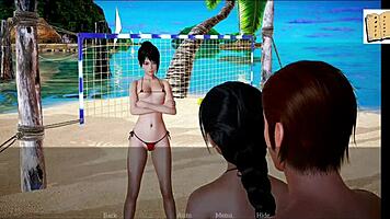 My new family episode features a homemade game with redhead and brunette teens.