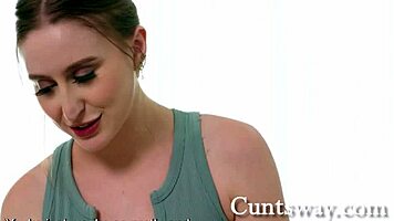 Curvy ebony babe with natural tits enjoys getting her petite body fucked all day long. She loves the intense pounding on her ass and tits.