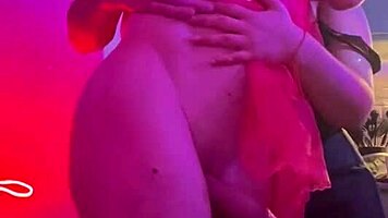 does trans girlfriend fuck sexy neighbor's mouth with anal masturbation?