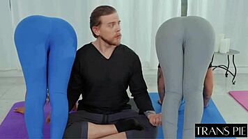 Big Cock Alert! Two Shemales Dominate One Lucky Guy Hard!