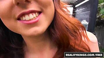 Cassidy blanc sucks tyler steel's cock on street