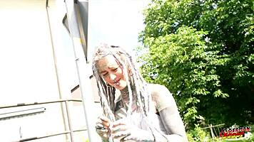 Anuskatzz with split tongue tattoo stars in rough anal casting?