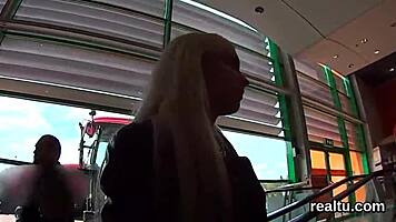 Stunning Czech girl lured from shopping centre for intense pov pounding