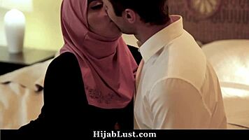 thick hijab teen seduces her friend and gets him to fuck her hard in the dorm