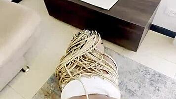 tricking my girlfriend by riding my horny stepsister in a sneaky pov