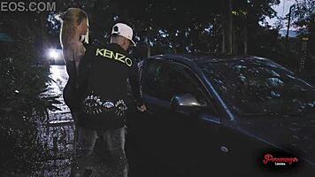 Ashley Rose and Danyel reunite for steamy anal in bath.