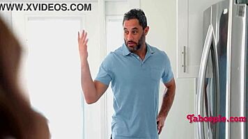 Playing house with step daddy has gone too far, intense taboo action in the kitchen