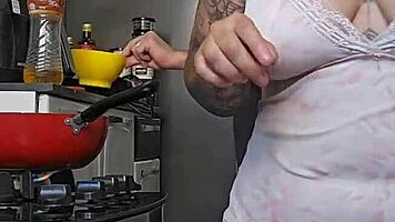 Fiorella rides and swallows cum