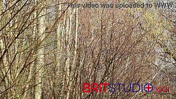 Young european teen pissing in toilet during shower bath