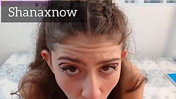 18yo teen thief blowjob deepthroat spank