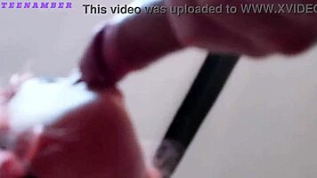 Big submissive French slut gets fucked in all holes, ending with a facial.