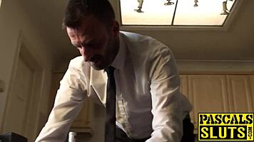 Teen Subslut Spanked Hard and Fucked by Dominant Male Master