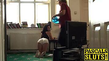 Teen Subslut Spanked Hard and Fucked by Dominant Male Master