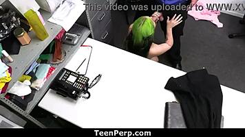 Security guard pounds teen pussy in garage