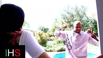 A gorgeous babe has sex with a black guy with a big dick, getting fucked hard