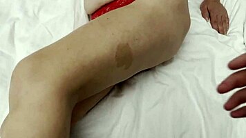 Fun sex of a young man with a mature blonde cougar