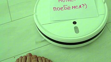 Hinting at Missionary Sex with Roommate Using Robot in Dorm