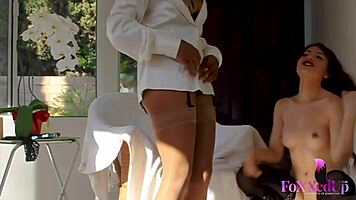 Redhead Jenna Foxx Gets Licked And Fingered In Heels