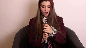 British Student Commands You To Jerk Off!