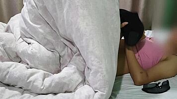 indian teen 18+ enjoys romantic hotel sex. she gets creampied in missionary style.