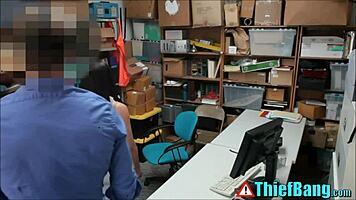 Shoplifting Teen Fucks Security Guard to Avoid Jail!