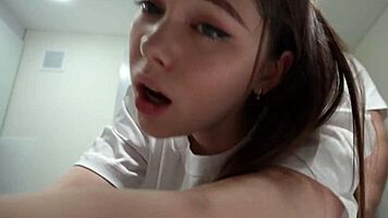 Stepsister Prepares Breakfast And Receives A Hot Cum Feeding In Her Mouth During POV Sex