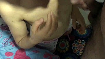 Nora milf gives pov blowjob to husband andy z 94 before bed