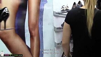 Mallcuties! Amateur young teens masturbate and have horny sex outdoors in the shop – so cute and public!