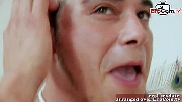 Can you believe this cute British teen tries her first blowjob?