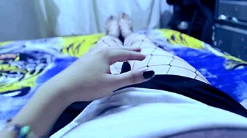 latina stepsister touches herself