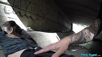 Hey, Japanese tourist with natural boobs hesitant for public POV blowjob.