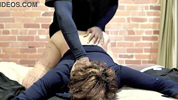 former ghetto gagger shows off her skills in missionary and doggystyle blowjob.