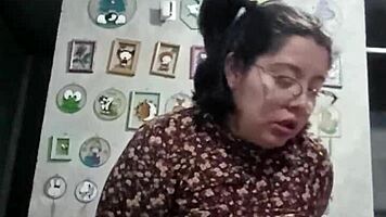 Beautiful Short-Haired Housewife Trains for Fitness