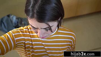 I watch this sexy middle-eastern teen 18+ suck cock for the first time