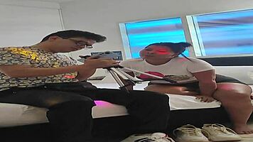 mature whore cheating on her husband with her little 18+ step-nephew