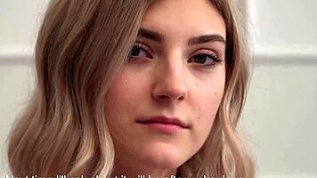 lovely sweetie stretches her tight snatch, gettin deflorated for first time.