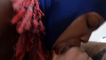 mind blowing ski mask ebony cumslut sloppy head